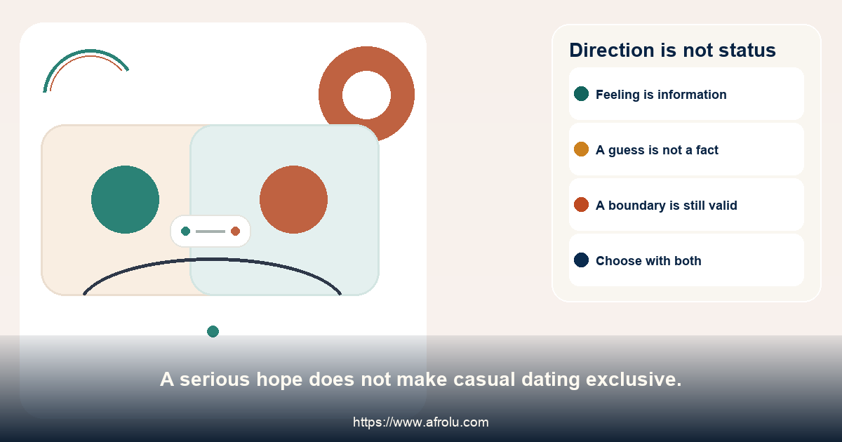 A comparison of serious future direction and a casual current dating agreement