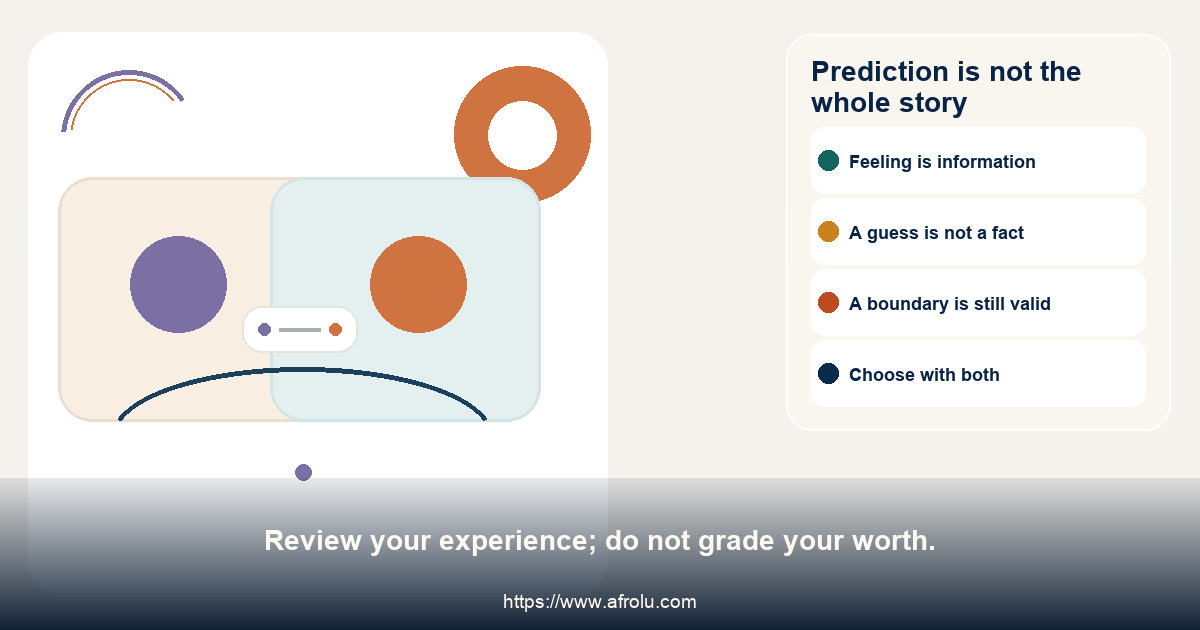 A comparison between an anxious prediction and what one first date can actually show