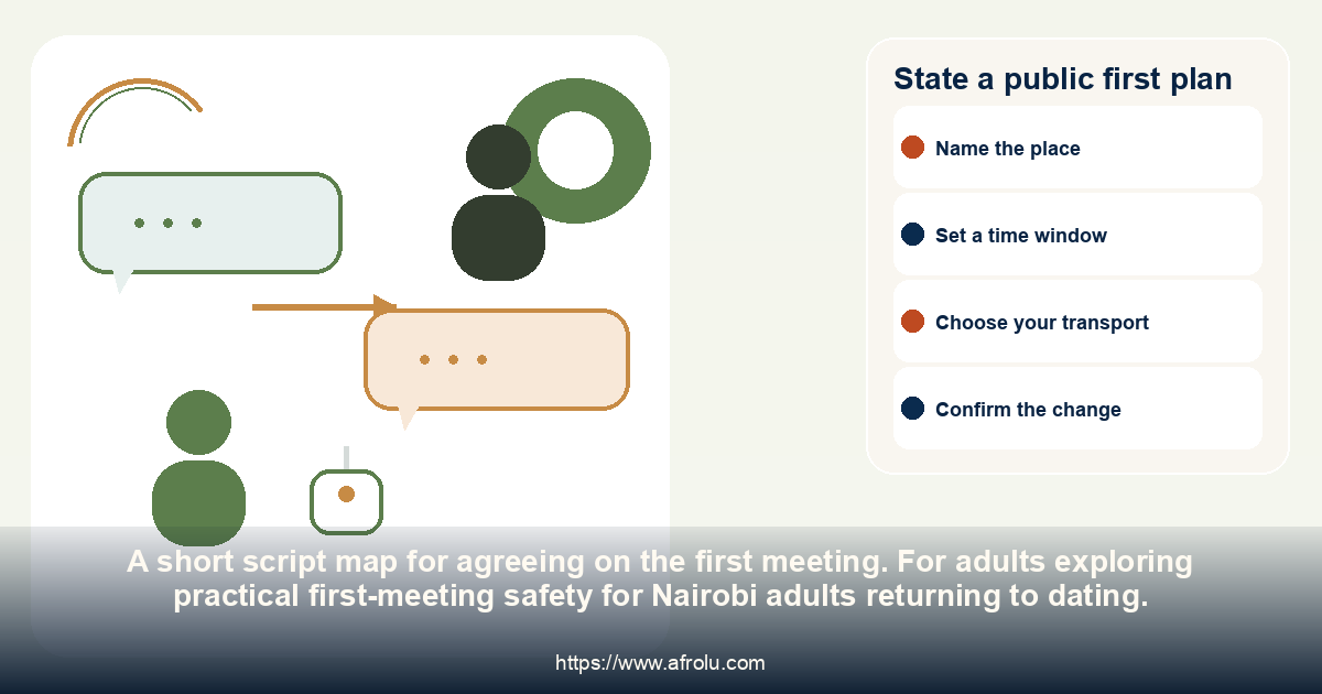State a public first plan: practical first-meeting safety for Nairobi adults returning to dating.