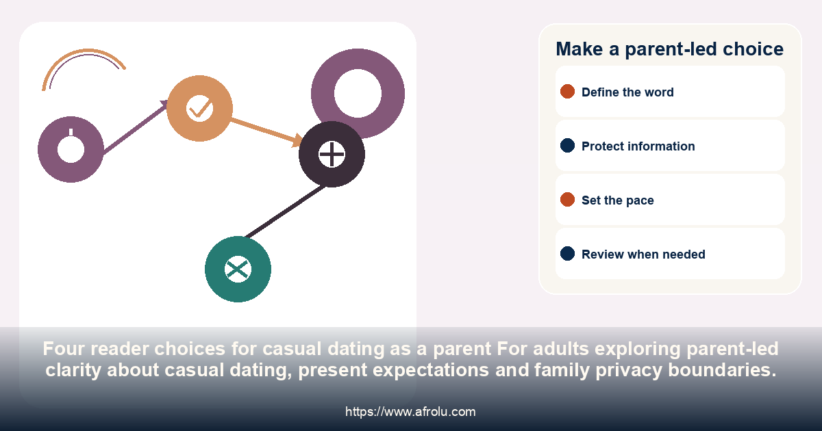 Make a parent-led choice: parent-led clarity about casual dating, present expectations and family privacy boundaries.