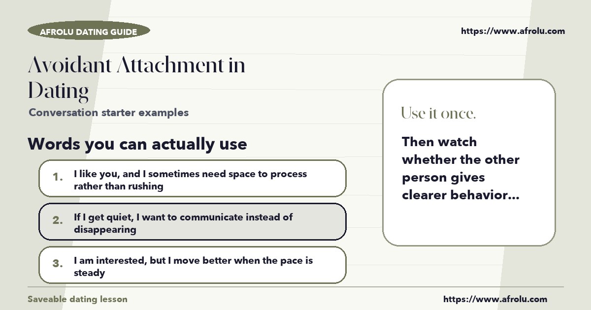 Hands-on sample messages for avoidant attachment in dating