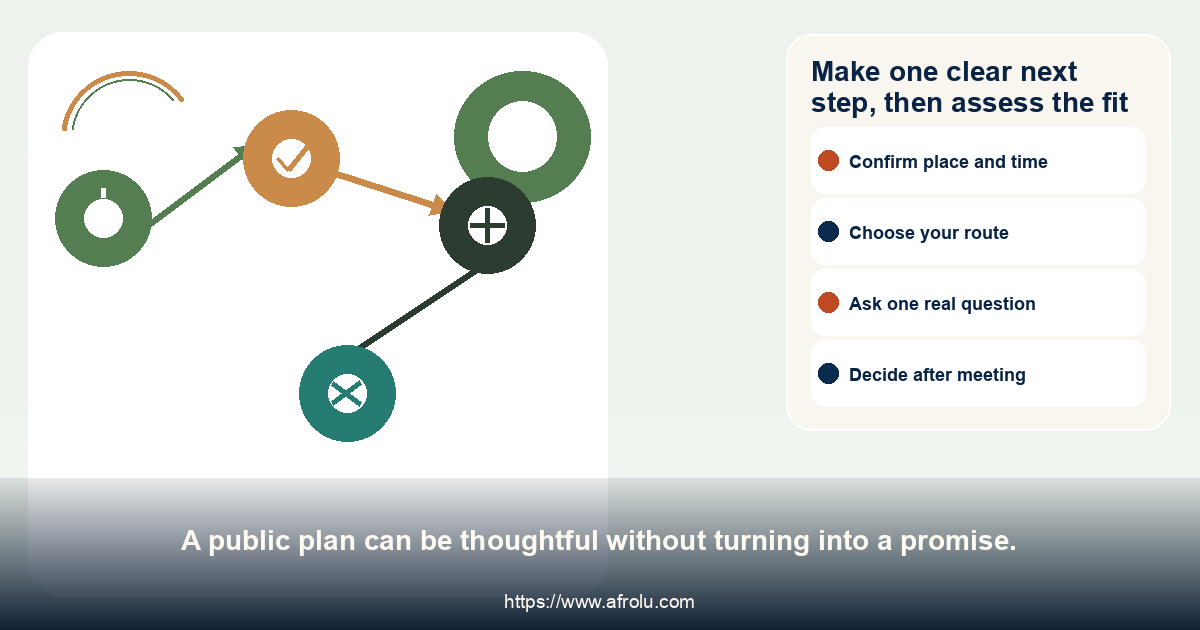 Four ways to make a next step without rushing a commitment.