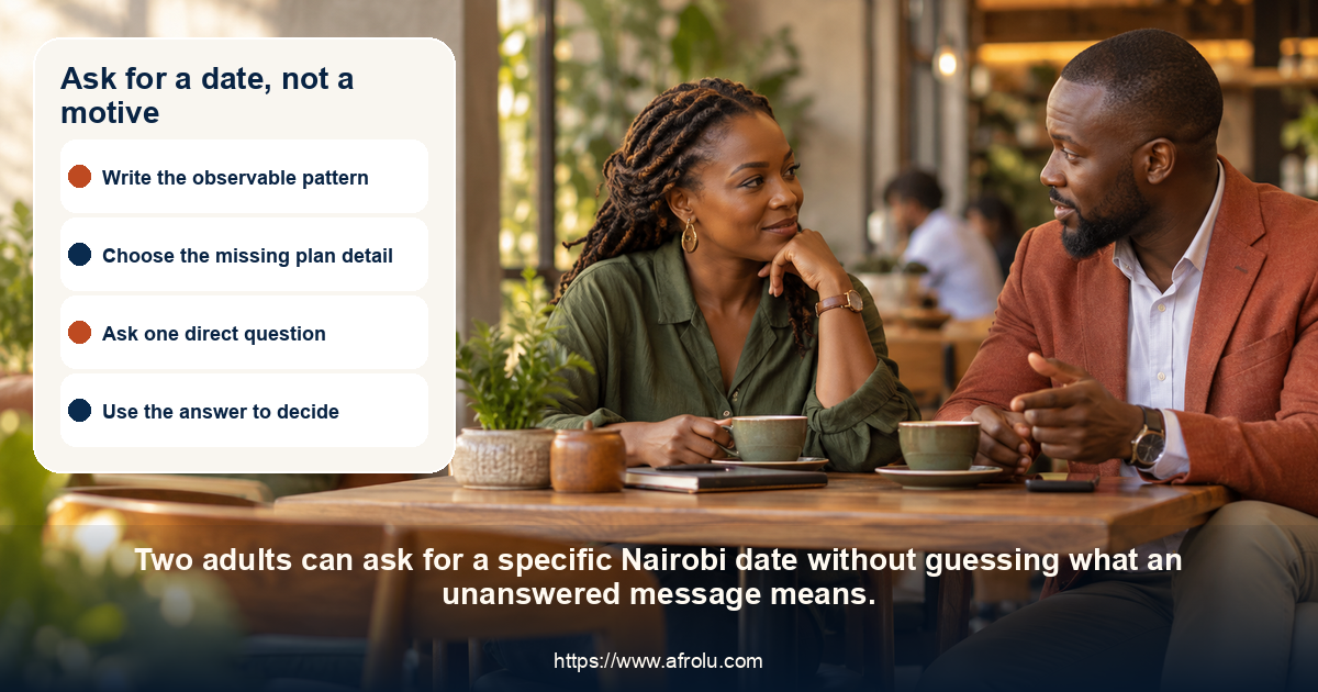 Adult daters discuss a specific plan in a public café for a guide about late comers clarity nairobi.