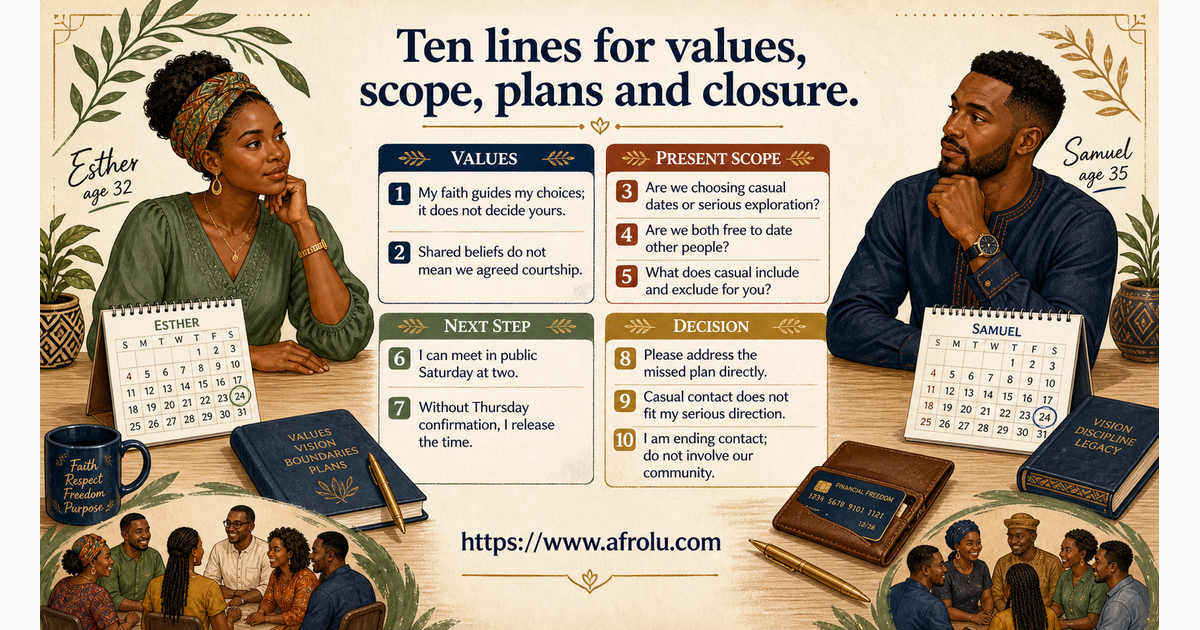 Ten scripts for faith-led dating values casual scope plans boundaries and closure