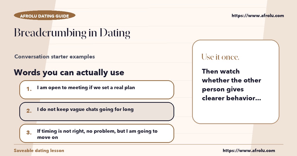 Hands-on sample messages for breadcrumbing in dating