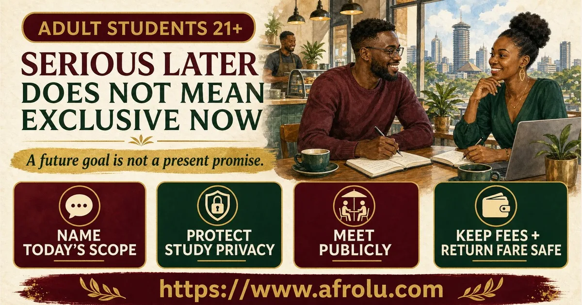 Adult Nairobi students aged 21+ name today’s casual scope while protecting study privacy, public meetings, and essential money.