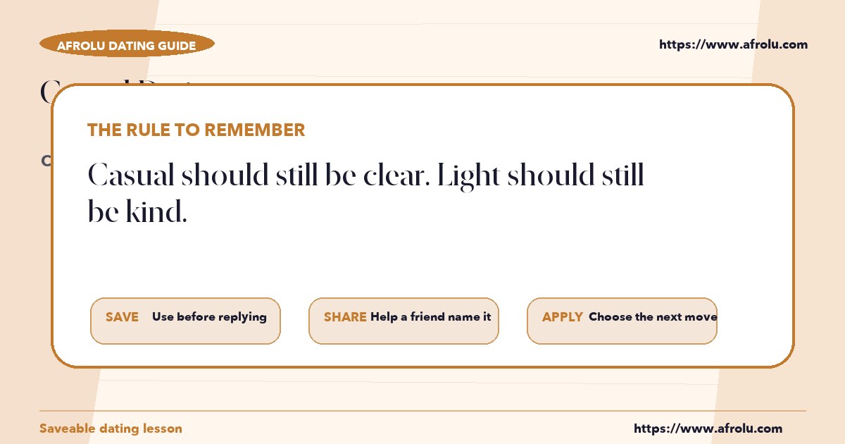 How to make a clear decision after reading about casual dating