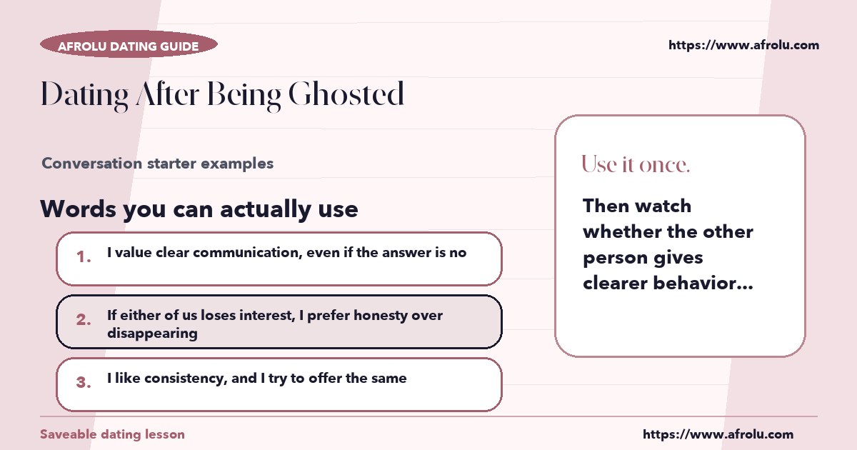 Hands-on sample messages for dating after being ghosted