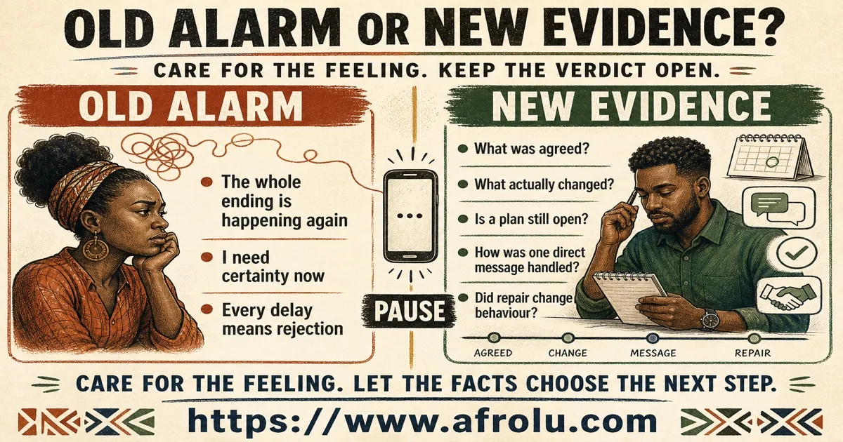 Old alarm versus new evidence worksheet for dating after ghosting with prediction, facts, plan, pattern, repair, and decision