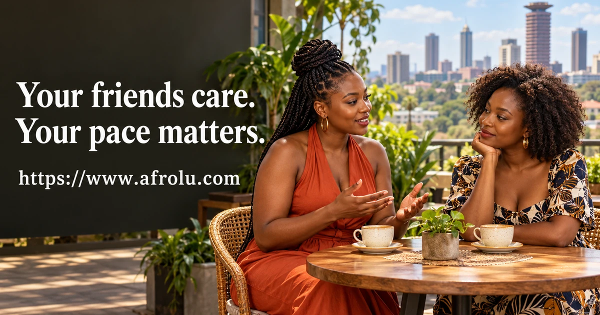 Two women talk together at a café.