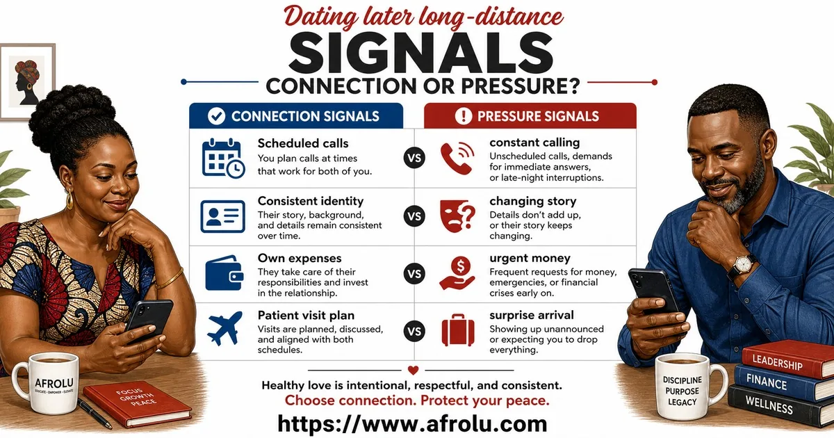 Illustrated signals guide for Handle Late Long-Distance Calls and Visits Without Pressure.