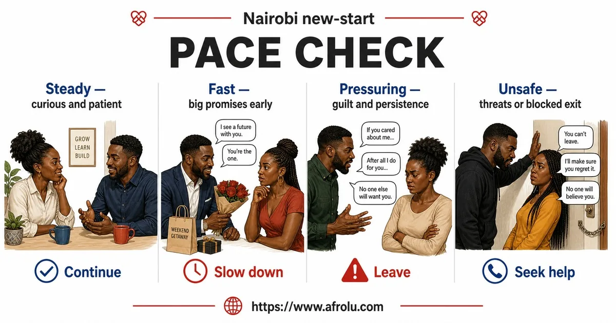 Illustrated comparison guide for Set Serious Dating Boundaries for a New Nairobi Chapter.