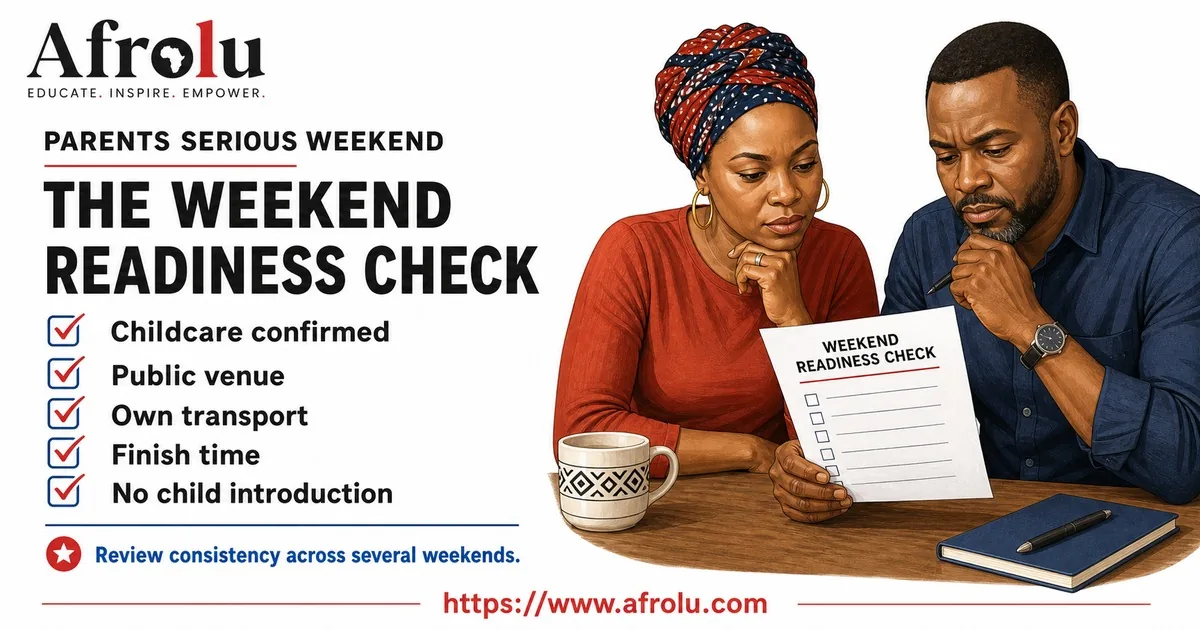 Illustrated action guide for Protect Family Life in Serious Weekend Dating.