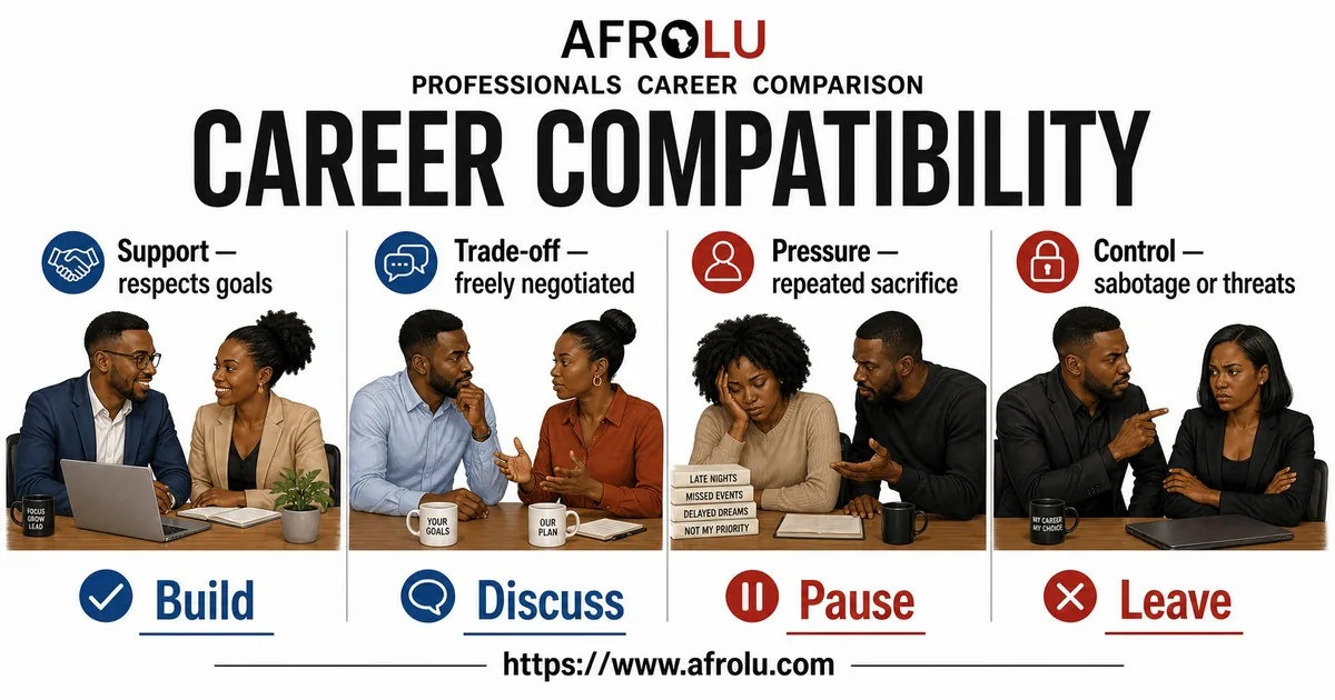 Illustrated comparison guide for Create Dating Clarity Without Compromising Your Career.