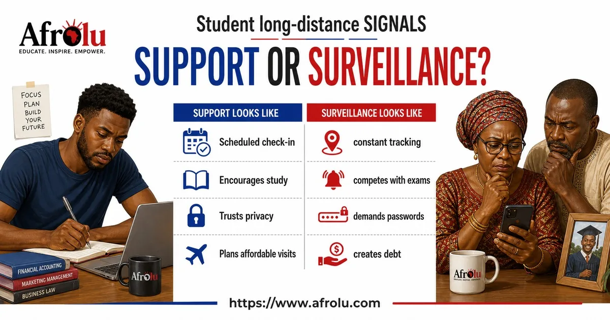 Illustrated signals guide for Set Serious Student Dating Boundaries Across Distance.