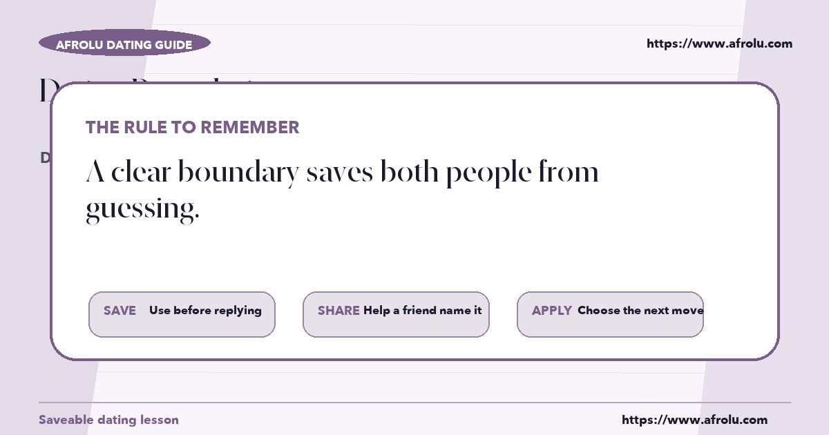 How to make a clear decision after reading about dating boundaries