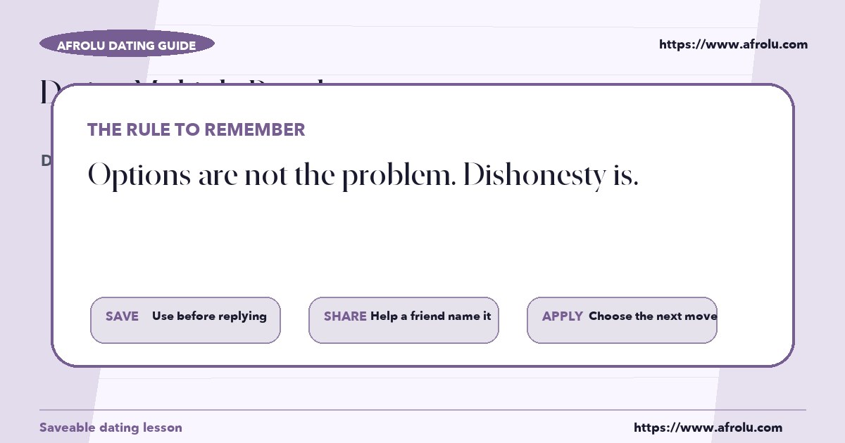 How to make a clear decision after reading about dating multiple people