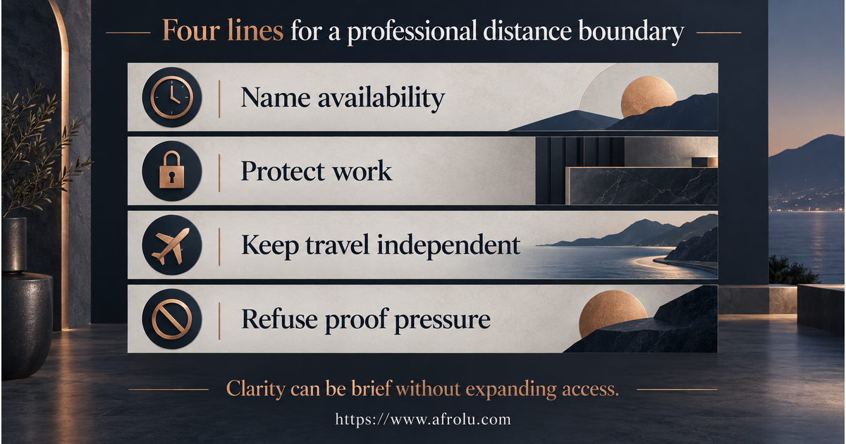Four large scripts for a sustainable call window, work privacy, independent travel and declining money or location pressure in long-distance dating