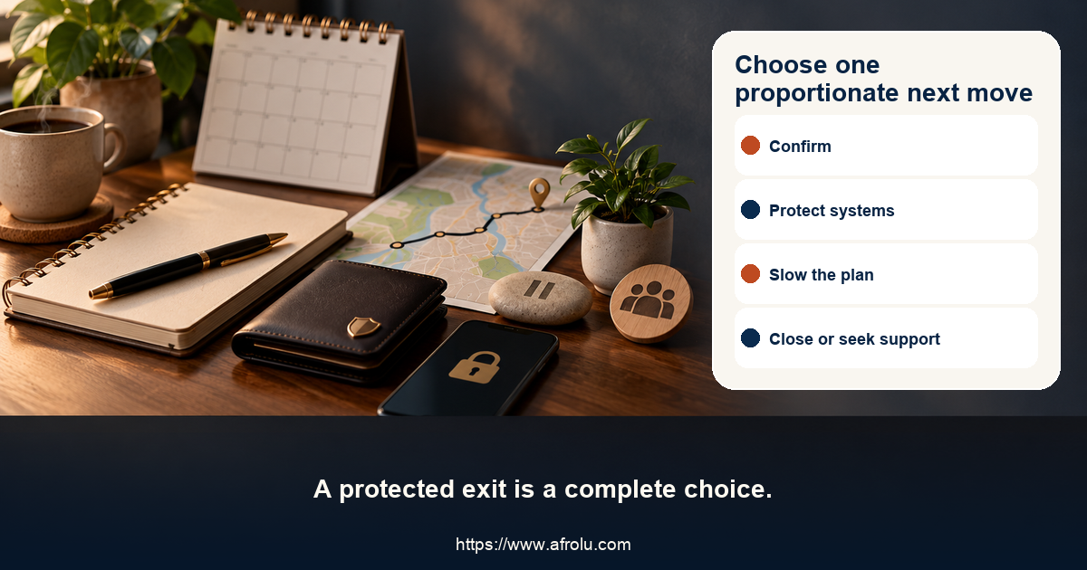 Equal-choice board for adult students dating seriously with choices to keep a public plan, protect study systems, decline money, slow a weekend, pause intimacy, end contact, document concern and seek support