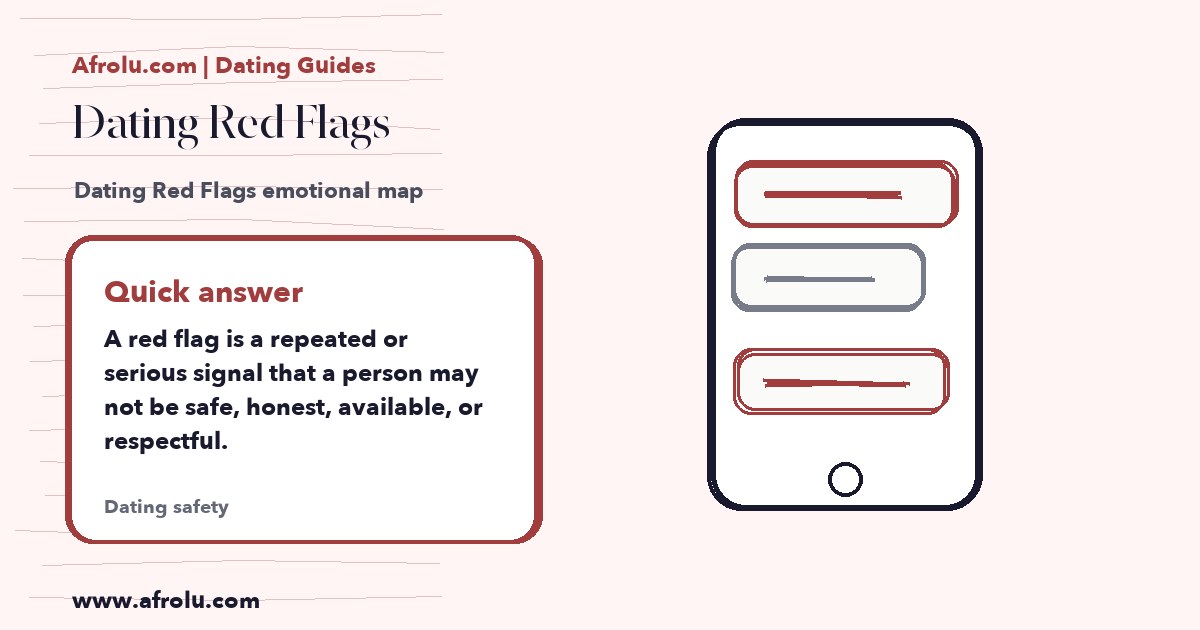 Hand-drawn Afrolu guide cover for Dating Red Flags