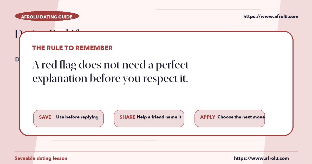 How to make a clear decision after reading about dating red flags