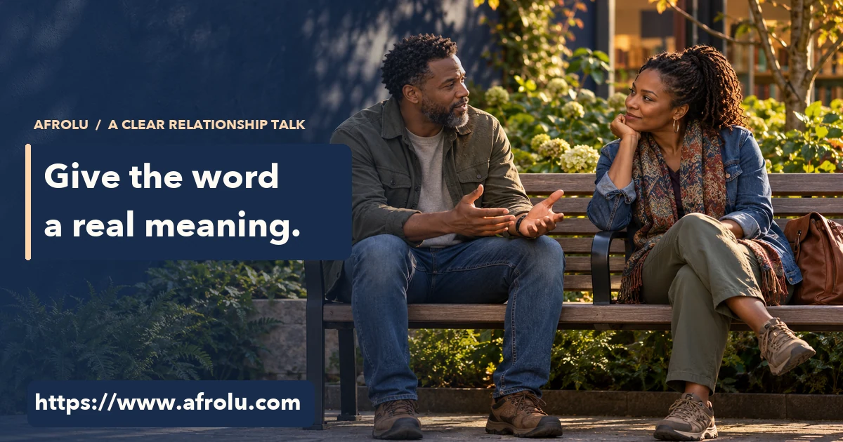 Two adults talk openly on a garden bench beside a public library after a weekend walk.