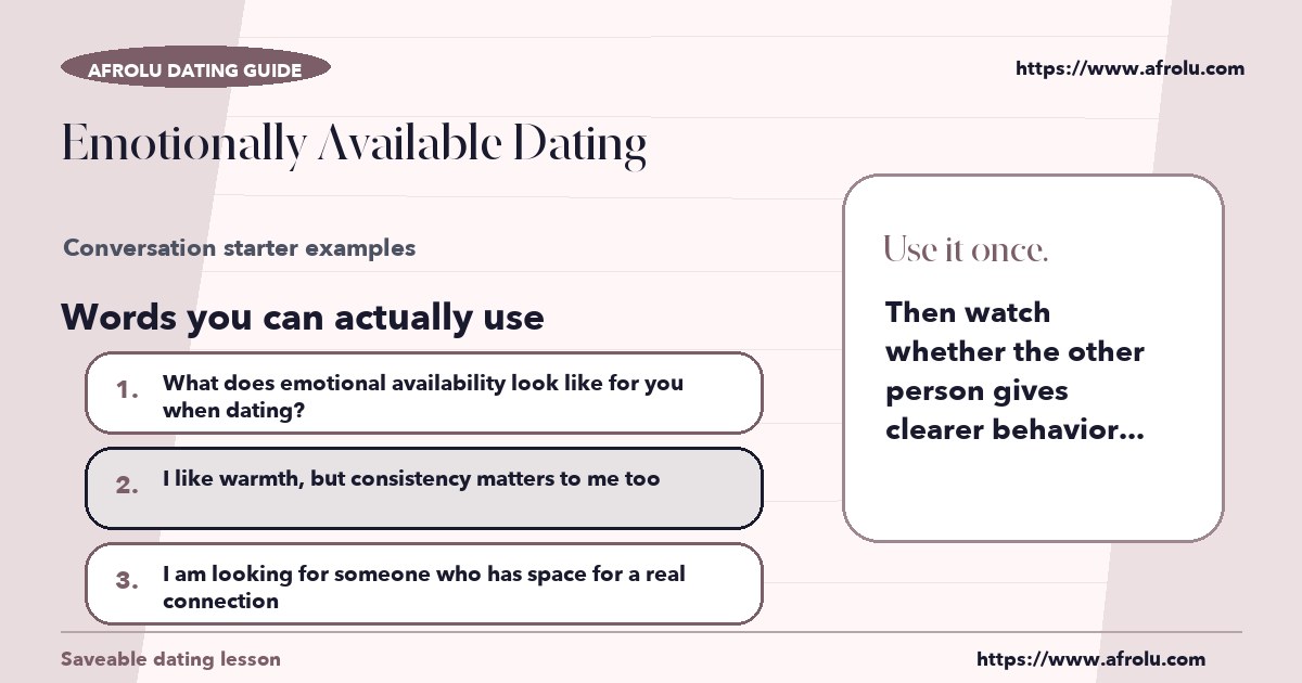Hands-on sample messages for emotionally available dating