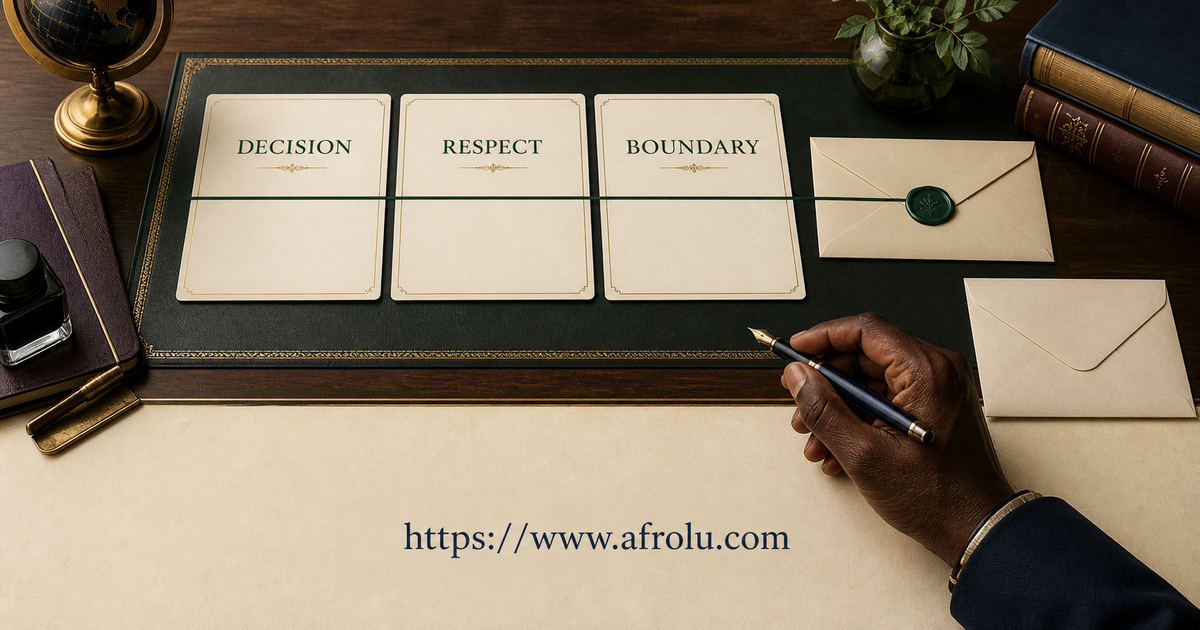 Three-part closure sentence builder using decision, brief respect and boundary cards