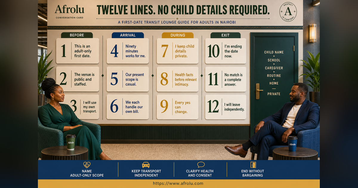 Twelve conversation cards for parent privacy and casual first-date clarity