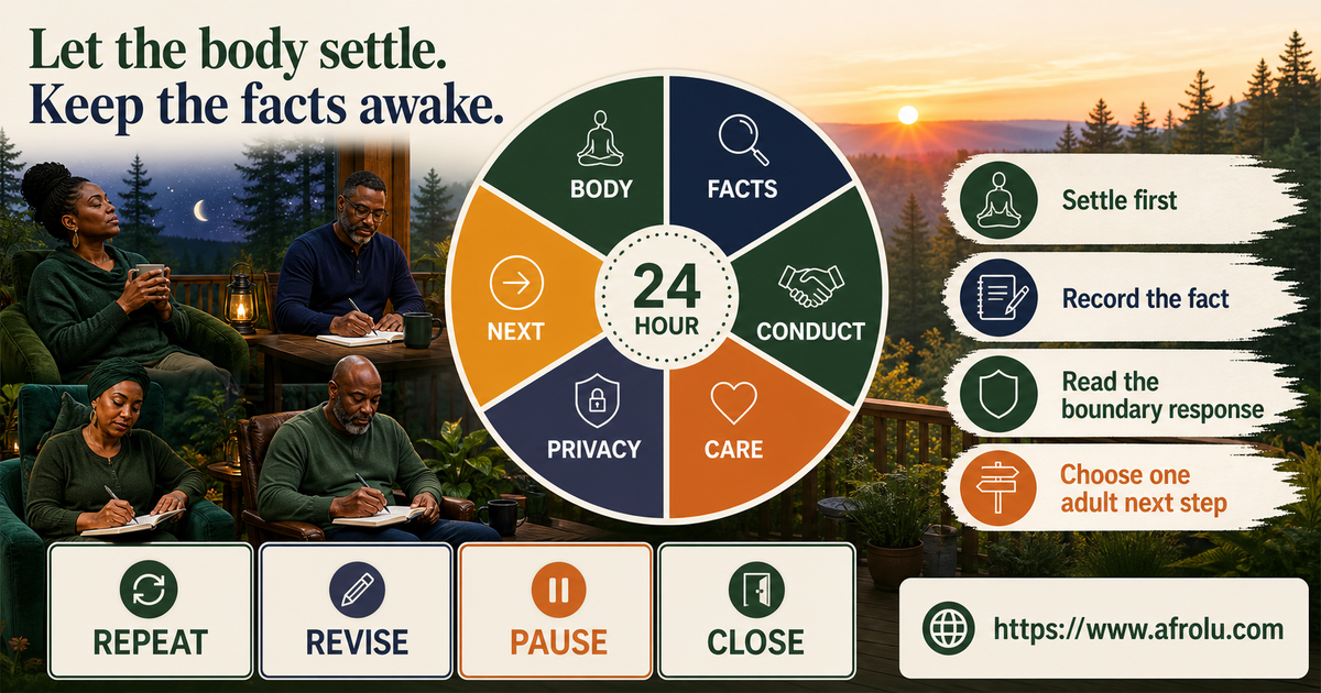Twenty-four-hour review wheel for body facts conduct care impact privacy and next choice after a Nairobi parent first date