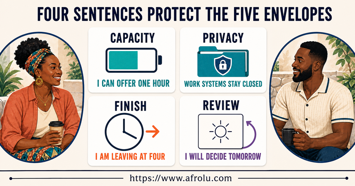 Four large scripts for professional first-date capacity, privacy, finish time and delayed review