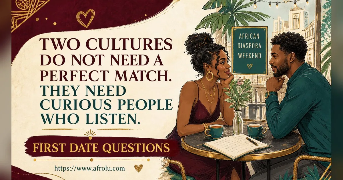 First Date Questions That Feel Natural: Build a Two-Person Conversation for Diaspora Daters: Clarity-first in Weekend-First Dating: Afrolu shareable reminder