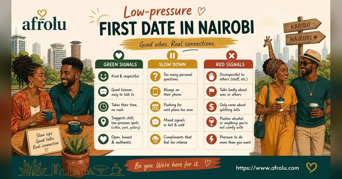 First Date Questions That Feel Natural: Build a Two-Person Conversation for Diaspora Daters: Low-pressure in City Life: Afrolu signal checklist