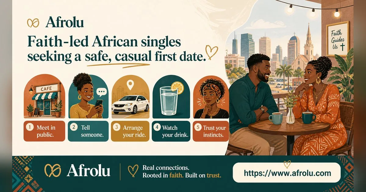 First Date Questions That Feel Natural: Build a Two-Person Conversation for Faith-Led Daters: Safety-first in Casual-But-Honest Dating: Afrolu safety checklist