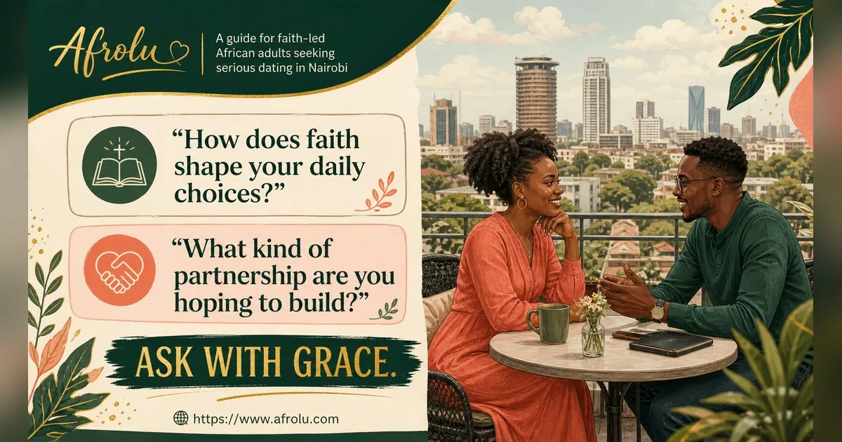 First Date Questions That Feel Natural: Build a Two-Person Conversation for Faith-Led Daters: Intent-first in City Life: Afrolu conversation example