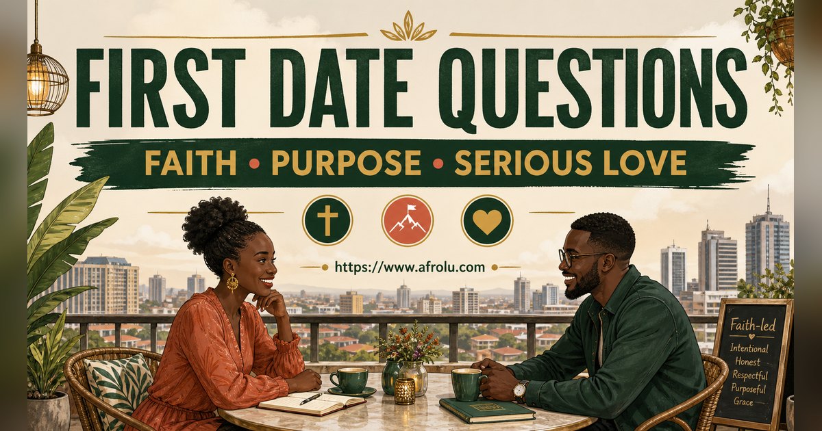 First Date Questions That Feel Natural: Build a Two-Person Conversation for Faith-Led Daters: Intent-first in City Life: Afrolu overview illustration