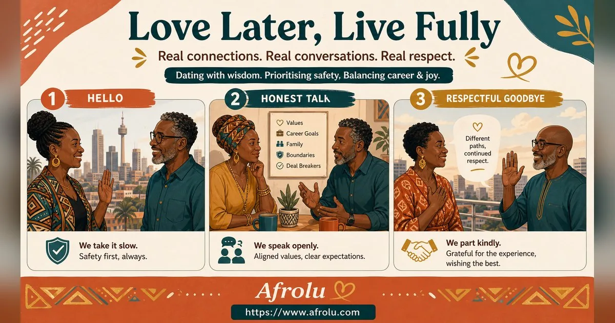 First Date Questions That Feel Natural: Build a Two-Person Conversation for Late Entrants: Safety-first in Career-Heavy Seasons: Afrolu real-life scene