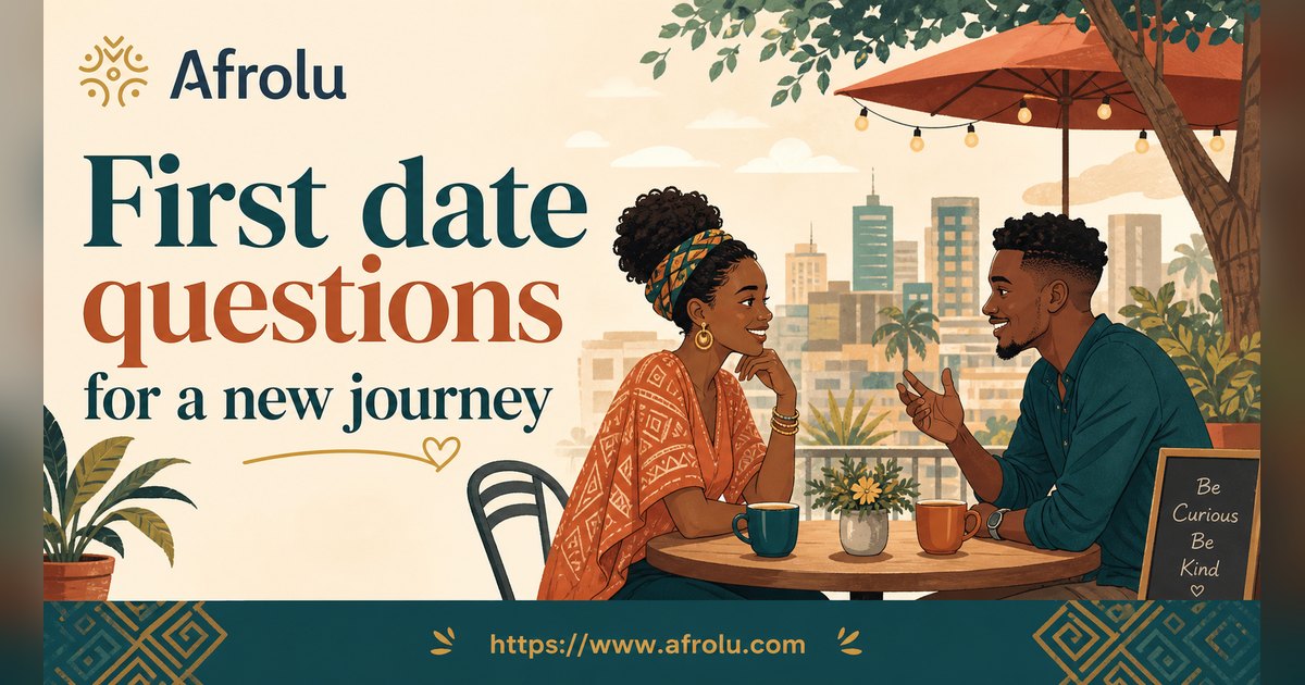First Date Questions That Feel Natural: Build a Two-Person Conversation for New Relationship Starters: Clarity-first in Casual-But-Honest Dating: Afrolu overview illustration
