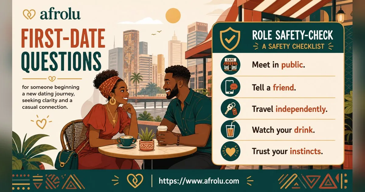 First Date Questions That Feel Natural: Build a Two-Person Conversation for New Relationship Starters: Clarity-first in Casual-But-Honest Dating: Afrolu safety checklist