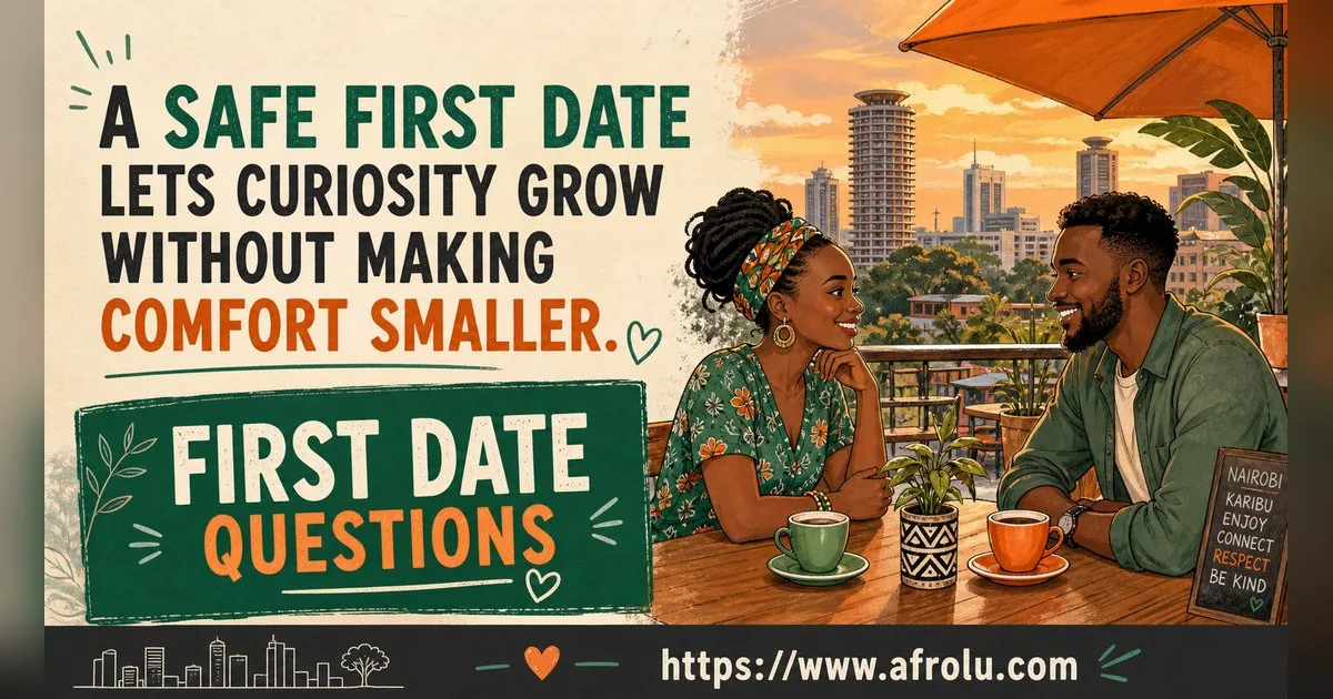 First Date Questions That Feel Natural: Build a Two-Person Conversation for New Relationship Starters: Safety-first in City Life: Afrolu shareable reminder