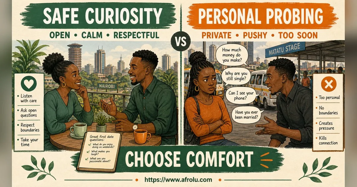 First Date Questions That Feel Natural: Build a Two-Person Conversation for New Relationship Starters: Safety-first in City Life: Afrolu nearby concept comparison