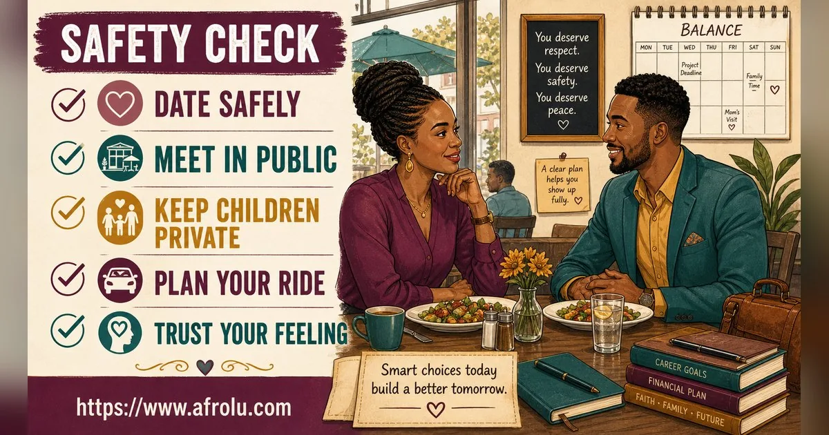 First Date Questions That Feel Natural: Build a Two-Person Conversation for Parents Returning To Dating: Intent-first in Career-Heavy Seasons: Afrolu safety checklist