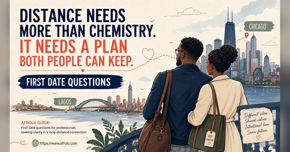 First Date Questions That Feel Natural: Build a Two-Person Conversation for Professionals: Clarity-first in Distance-Aware Dating: Afrolu shareable reminder