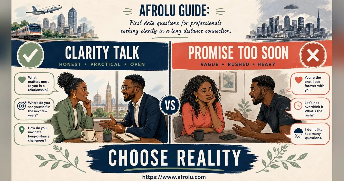 First Date Questions That Feel Natural: Build a Two-Person Conversation for Professionals: Clarity-first in Distance-Aware Dating: Afrolu nearby concept comparison