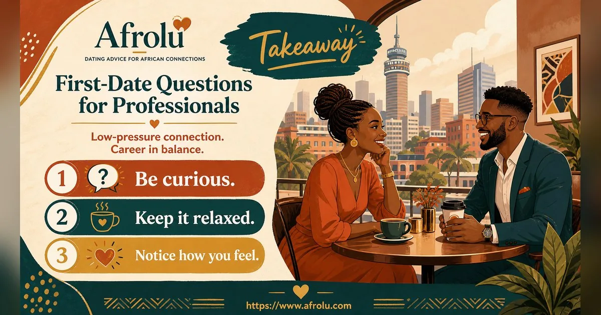 First Date Questions That Feel Natural: Build a Two-Person Conversation for Professionals: Low-pressure in Career-Heavy Seasons: Afrolu practical takeaway