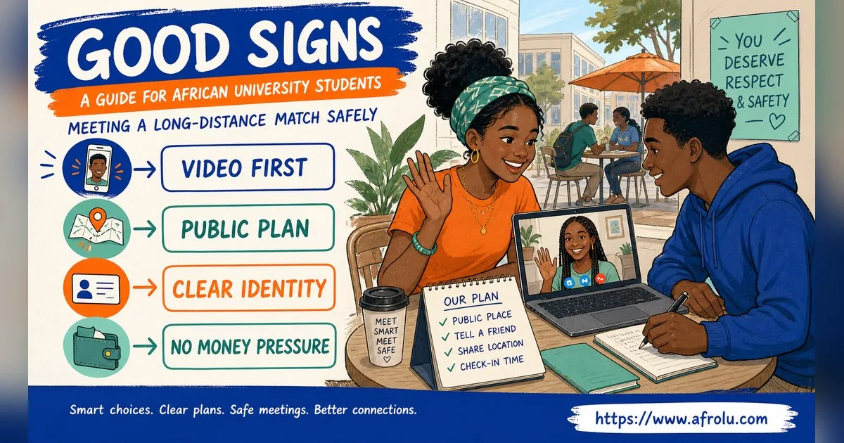 First Date Questions That Feel Natural: Build a Two-Person Conversation for Students: Safety-first in Distance-Aware Dating: Afrolu signal checklist
