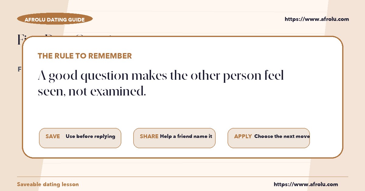 How to make a clear decision after reading about first date questions