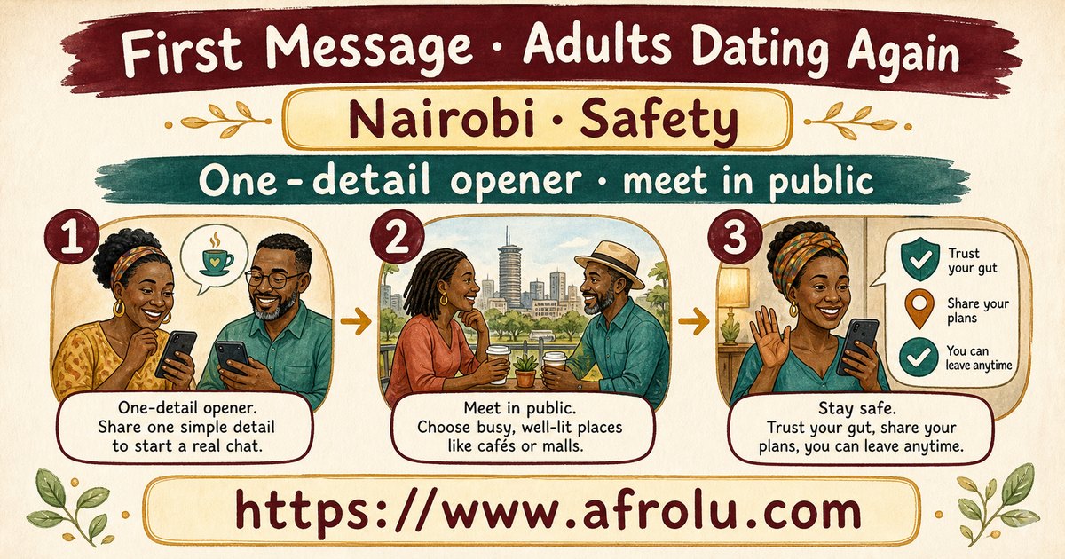 First Message Anxiety: Send a Doorway, Not an Audition for Late Entrants: Safety-first in City Life: Afrolu overview illustration