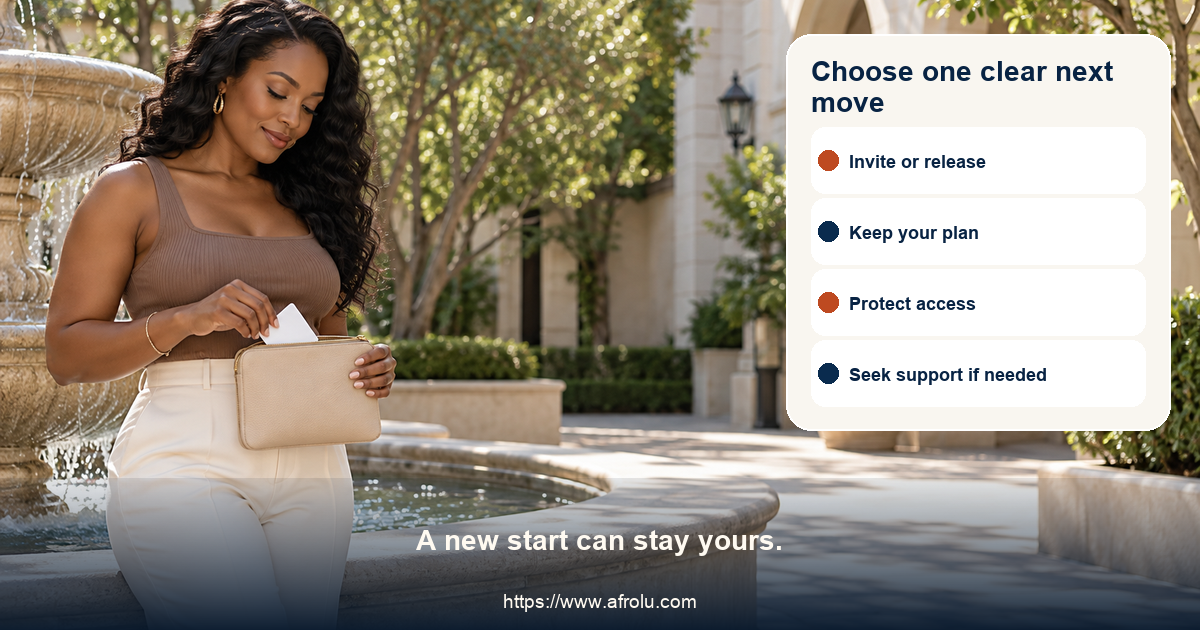 Equal-choice action board for early-career ghosting offers invite clearly, release a plan, keep an independent evening, protect private details, decline money, meet publicly, end contact and seek support
