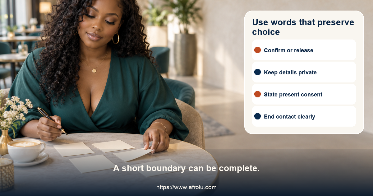 Twelve complete adult dating scripts cover a plan, release, public setting, private details, consent, money, a return, and no-contact boundaries